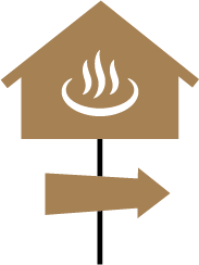 温泉マーク付きイラスト