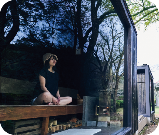 アウトドアサウナの写真